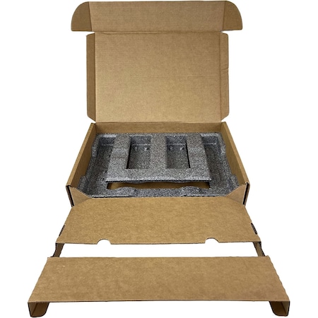 Epe Usa 17 in x 12 in x 3.5 in Laptop Shipping Box, Kraft, Corrugated / Foam, Single, 32 ECT LTC-S004-01